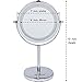 Aqua Elegante 6 Inch LED Makeup Mirror - Double-Sided, Lighted 10x/1x Magnification - Chrome