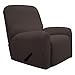 Easy-Going Recliner Stretch Sofa Slipcover Sofa Cover 4-Pieces Furniture Protector Couch Soft with Elastic Bottom Spandex Jacquard Fabric Small Checks(Recliner,Chocolate) Large