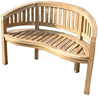 Banc Arrondi En Teck 2 Places De Banc En Teak Banc 120 Cm Amazon Fr Jardin
