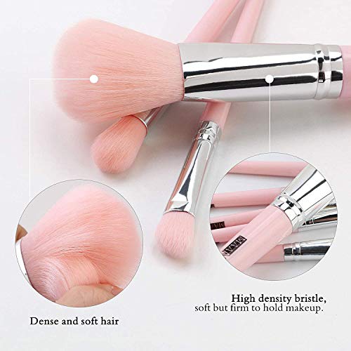 Makeup Brushes 18 Pcs Professional Makeup Brush Set with Brush Bag, Premium Synthetic Foundation Brushes Blending Face Powder Eye Shadows Travel Make up Brushes Tool