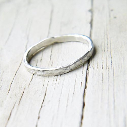 2 mm Band Fine Silver Stacking Ring, Unisex Ring
