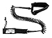 BPS 'Storm' Premium Coiled SUP Leash - 10' SUP Paddle Strap with Triple Rail Saver and Double Anti-Rust Swivels - Ankle Strap with Phone Bag (Black)