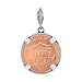 Sterling Silver Penny Bezel 19 mm Coins Prong Back Illusion Edge 1 Cent Coin NOT Included