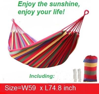Outdoor Cotton Hammocks 450lbs Ultralight Camping Hammock with backpack