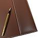 Dacasso Rustic Brown Desk Pad with Side-Rails, 34 by 20-Inch