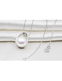 AAAA Quality Freshwater Cultured Pearl Pendant Sterling Silver Necklace for Women 11mm