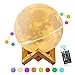 GDREAMT Moon Lamp 5.9 inch 16 Colors 3D Moon Light with Remote&Touch Control/Timer Function/Dimmable/Universal USB Rechargeable Night lamp Valentine's Day Gift (15cm)