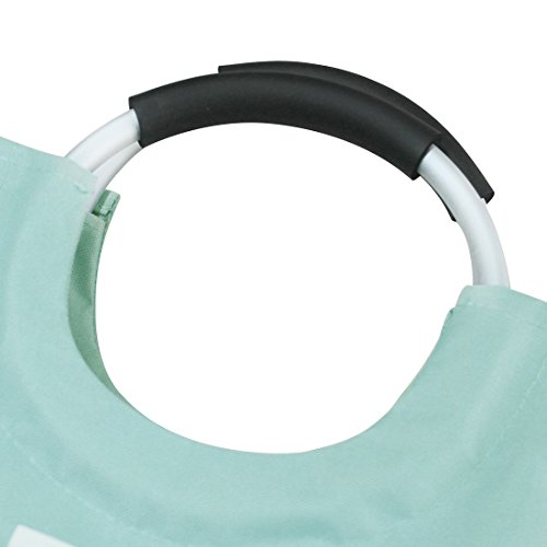Outdoorfly Large Collapsible Laundry Basket Hamper with Durable Handles Foldable Storage Dirty Clothes Underwear Washing Bag Toys Books Storage Bags for Men & Women (Light Blue)