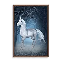 Framed Canvas Wall Art Unicorn Canvas Prints Home Artwork Decoration for Living Room,Bedroom - 16x24 inches