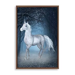 signwin Framed Canvas Wall Art Unicorn Canvas Prints...