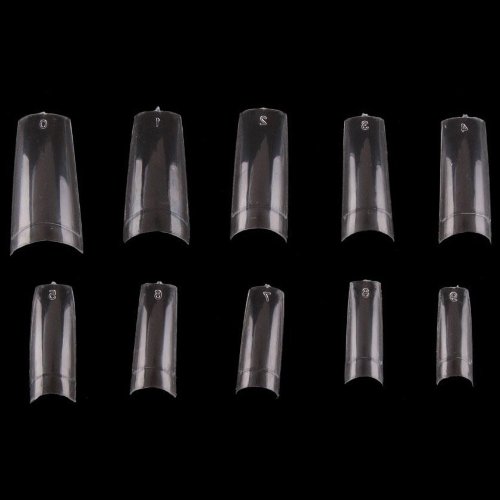 CyberStyle(TM) 500 Pcs Clear French Acrylic Style Artificial Half False Nails Nail Art Tips
