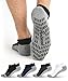 Pembrook Yoga Socks with Grips for Men - 4 Pairs Unisex Non Slip Socks Mens | Socks with Grippers for Men | Grippy Socks mens yoga socks