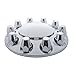 United Pacific 10257 Axle Hub Cover Kit, Axle Cover Set, Front, 33mm, Chrome, for International
