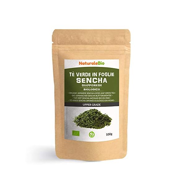 Japanischer Grüner Tee Sencha Bio - Upper grade - 100g. Natürlicher, reiner grüner Tee lose in Blättern der ersten Ernte…