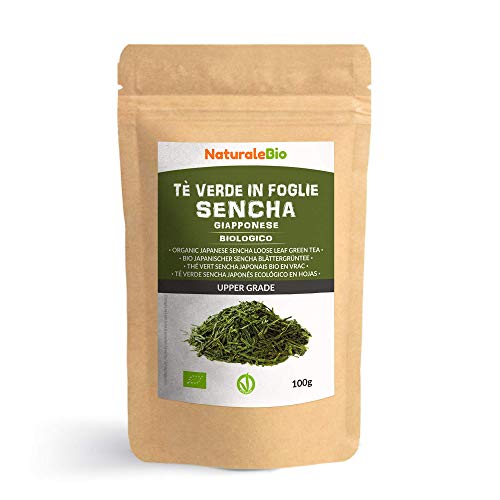 Japanischer Grüner Tee Sencha Bio - Upper grade - 100g. Natürlicher, reiner grüner Tee lose in Blättern der ersten Ernte…