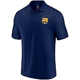 Icon Sports Officially Licensed FC Barcelona Woven Patch Polo Shirts | Large