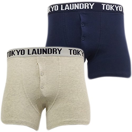 Mens Boxers Tokyo Laundry Boxer Short Underwear PantsPACK OF 2 'Dakota' Navy Small