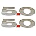 5.0 Liter Chrome Fender Emblems Ford Mustang F150 - Pair