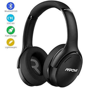 Mpow H19 IPO Active Noise Cancelling Headphones, Bluetooth 5.0 Wireless Headphones with CVC 8.0 Mic, Hi-Fi Stereo Deep Bass, Rapid Charge 30H Playtime, Memory-Protein Earpads Over Ear for Travel/Work