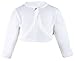 Lilax Baby Girls' Knit Long Sleeve One Button Closure Bolero Shrug 3-6 Months White