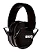 Snug Kids Earmuffs/Hearing Protectors - Adjustable Headband Ear Defenders for Children and Adults (Black)