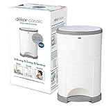 Diaper Dekor Classic Hands-Free Diaper Pail | White