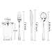 IOOOOO 150pcs Silver Plastic plates, Silver Disposable Cups and Silverware, 25 Guest Dot Set: 25 Dinner Plates 10.25