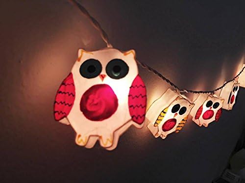 Night Lights Owl Lamp Hanging Lights for Children Bedroom Decoration Vintage 20 Lights/set …