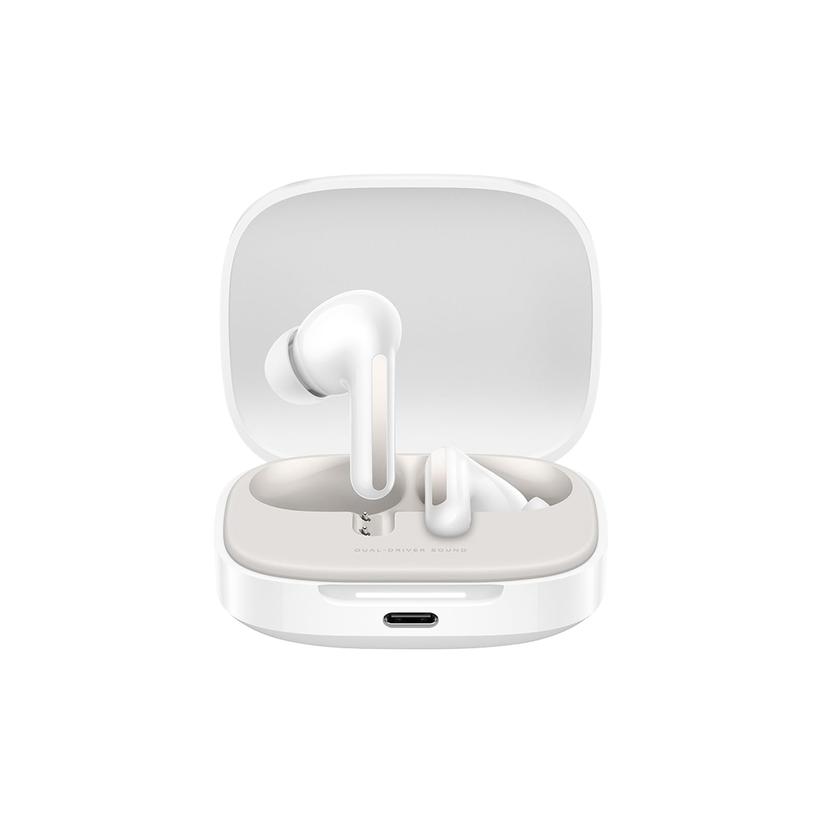 XIAOMI Redmi Buds 6 – Kabellose Bluetooth-In-Ear-Kopfhörer, Dual-Treiber, immersiver Sound, 49 dB aktive Geräuschunterdrückung, bis zu 10h+42h Akkulaufzeit, IP54, Weiß 4