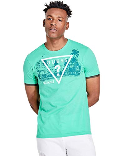 GUESS Factory Men's Miami Graphic Crewneck Short Sleeve Tee