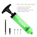 Dimples Excel Ball Pump for Soccer Basketball Football Volleyball Water Polo ball, Needles and Nozzles Included (1 Pack -- Green)