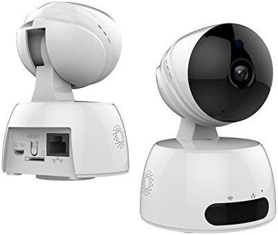 Prismtec Smart PTZ Cloud IP Camera with Two-way Audio Night Vision Camera 720P &amp; 2.4GHZ Office Home Indoor Pet Baby Monitor Surveillance Camera with Micro SD Card Slot