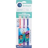 Baby Buddy's 360 Degree Toothbrush- Baby's First Toothbrush-Innovative Complete Oral Care System That Grows With Your Child-Stage 6 For Toddlers & Children Aged 2 to 12 Years, PurpleRed/Blue 3 Pack