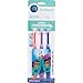 Brilliant Oral Care Kids Toothbrush with Soft Bristles and Round Head, for a Child Approved, Easy to Use All-Around Clean Mouth, Ages 5-9 Years, Red Purple Royal, 3 Pack