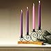 Exquizite Advent Candles Set of 4-3 Purple, 1 Pink, 10 inch - Premium Hand Dipped Taper Candles for Advent