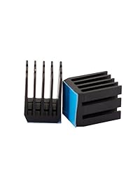 Impresora 3d accesorios y piezas, fysetc driver de motor paso a paso disipador de calor disipador de calor de aluminio refrigeración aleta ultrasilencioso del conductor para tmc2100 lv8729 DRV8825 driver de motor 12 pcs, negro
