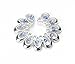 BODYA Blue Cz Gems Crystal Sunflower Nipple Shield Rings Non-Piercing Clip on Circle Nipple Ring Tribal Flower Pair