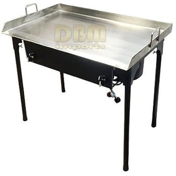 32 x 17 Double Propane Burner Stove Stainless Steel Griddle Flat Top Taco Grill