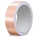 Copper Tape(1inch X 66 FT), PEMOTech Copper Foil Tape with Conductive Adhesive - EMI Shielding, Stained Glass, Paper Circuits, Electrical Repairs, Soldering, Grounding