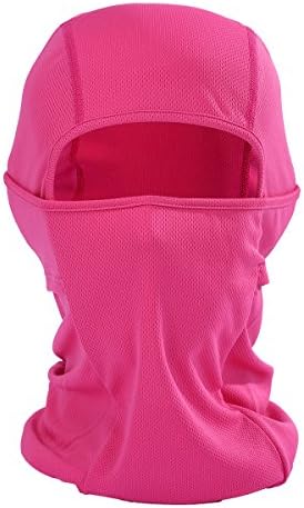 Windproof Dust Protection Ski Mask Motorcycle Helmet Liner Breathable Face Mask Warmer Balaclava Hood Rose Red