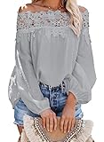 Asvivid Women's Crochet Lace Off Shoulder Tops
