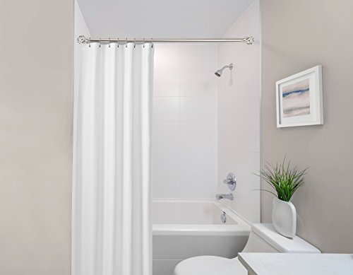 AMG and Enchante Accessories Ultra-Twisted Cage in Brushed Nickel, Shower Curtain or Window Drapery Tension Rod, 42" to 72", SR005B