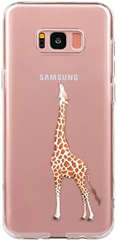 Buyus Galaxy S8 Plus Case Clear with Design, Anti Slip, Scratch Resistant, Slim Fit Premium Flexible TPU Silicone Protective Cover for Samsung Galaxy S8+ 6.3'' (2017)(Giraffe)