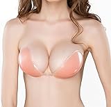 LISWIC Reusable Strapless Self Adhesive Silicone Invisible Push-up Bra,Sexy Nubra