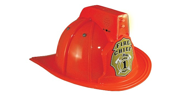 Jr. Fire Fighter Red Helmet w/Lights 