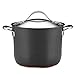 Anolon Nouvelle Copper Hard Anodized Nonstick Stock Pot/Stockpot with Lid - 8 Quart, Gray