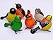 AzKrafts Lot 5 Pcs Handmade Painted Wooden Birds Vintage Indian Craft Toys Gift