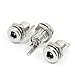 uxcell a13121300ux0338 2.1 mmx5.5 mm DC Power Jack Socket Threaded Female Connector 3 Piece