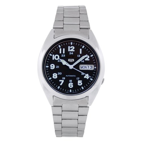 Seiko Men's Automatic Stainless Steel Casual Watch, Color:Silver-Toned (Model: SNX809)