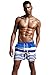 YuKaiChen Men's Stripe Swim Trunks Quick Dry Casual Swim Shorts Blue 32/Tag Asia L